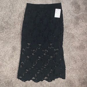 Free People black lace skirt